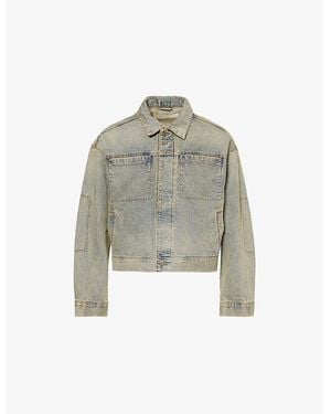 Entire studios Gem Two-Patch-Pockets Relaxed-Fit Denim Jacket - Gray