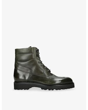John Lobb Peak Lace-Up Leather Boots - Black