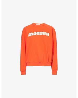 Mother Twinkle The Biggie Concert Brand-Print Cotton-Jersey Sweatshirt - Orange