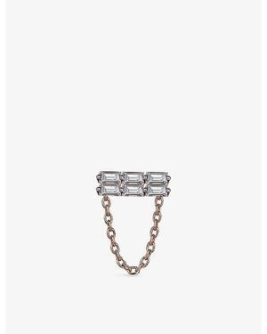 Kismet by Milka Moment 0.06Ct Baguette-Diamond Stud Earring - Metallic