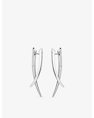 Shaun Leane Sabre Crossover Sterling Earrings - Metallic