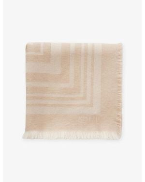 JOSEPH Neoma Striped Square Wool Scarf - Natural