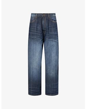 Jaded London Uncancellable Xl Colossus Wide-Leg Denim-Blend Jeans - Blue