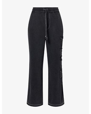 TRUE RELIGION Brand-Appliqué Cotton-Blend Jogging Bottoms - Blue