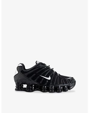 Nike Shox Tl Leather, Mesh And Shell Low-Top Trainers - Black