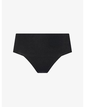Spanx Supersmooth Undie-Tectable Supima Cotton Thong - Black