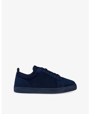 Christian Louboutin Louis Junior Suede Low-Top Trainers - Blue