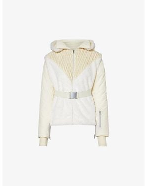 MY Sunday Ski Ski-Let Hooded Shell And Faux-Fur Jacket - White
