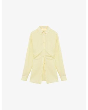 Loewe Tailored Stripe-Pattern Cotton Shirt - Yellow