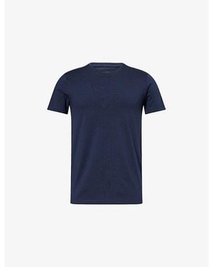FALKE Daily Comfort Pack Of Two Crew-Neck Stretch-Cotton T-Shirts - Blue