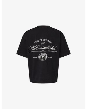 The Couture Club Club De Soci Graphic Cotton T-Shirt - Black