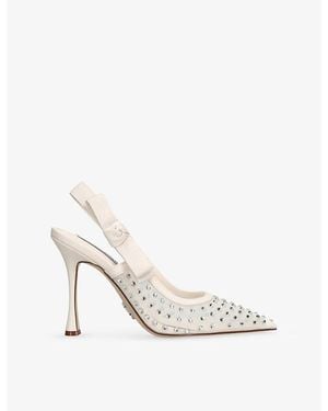 Steve Madden Brylie-R Mesh Slingback Courts - White