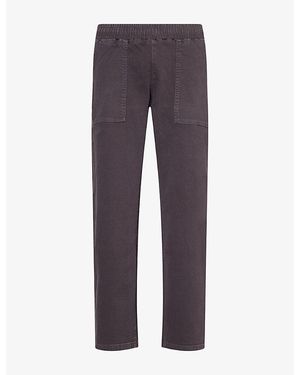 Arne Carpenter Elasticated-Waist Denim Trousers - Purple