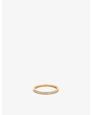 Astrid & Miyu Stacking 18Ct-Plated Sterling- And Cubic Zirconia Ring - Metallic