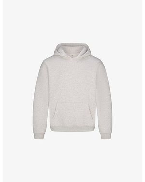 Skims Lounge Relaxed-Fit Cotton-Fleece Hoody - White