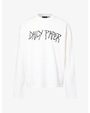 Daily Paper Scribble Brand-Print Cotton T-Shirt - White