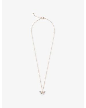 Kismet by Milka Curvature Metal And 0.20Ct Diamond Pendant Necklace - White