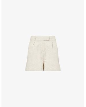 Pretty Lavish Natasha Linen And Cotton-Blend Shorts - Natural