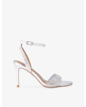 Carvela Kurt Geiger Positano Vinyl Heeled Sandals - White