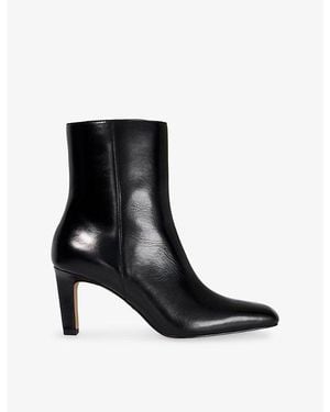Dune Ovation Heeled Leather Ankle Boots - Black