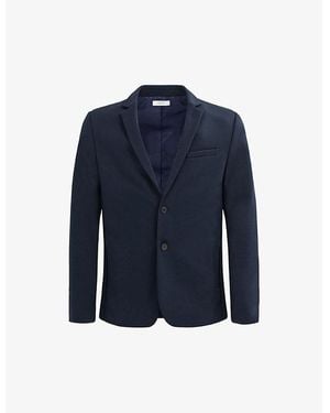 IKKS Interlock Regular-Fit Stretch-Woven Blazer - Blue