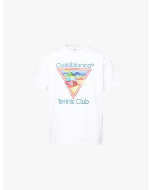 CASABLANCA Graphic-Print Cotton-Jersey T-Shirt - White