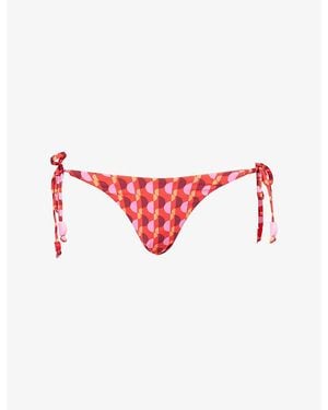 Seafolly Tie-Side Rio Bikini Bottoms - Red