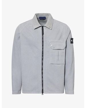 Stone Island Corroded Reflective Denim-Tc Shirt - Gray