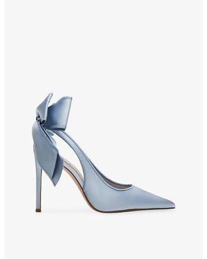 Steve Madden Teacup Heeled Satin Courts - Blue