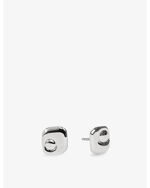 Monica Vinader Amaia Sterling- Stud Earrings - White