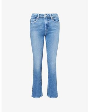 PAIGE Cindy Straight-Leg Stretch-Denim Jeans - Blue