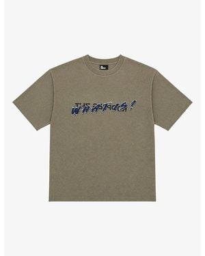 The Kooples Slogan-Embroidered Short-Sleeve Cotton T-Shirt - Green