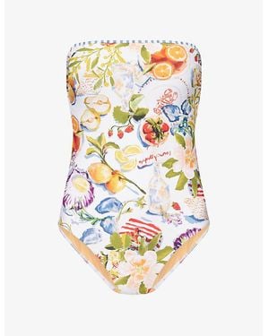 Seafolly Riviera Coast Bandeau Swimsuit - White