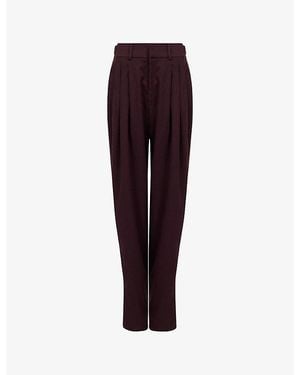 eem Tapered-Leg High-Rise Woven Trousers