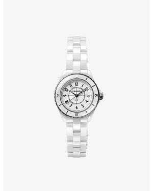 CHANEL J12 28Mm Steel And Ceramic Quartz Watch - White