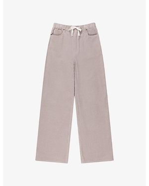 Ro&zo Barrel Tie-Waist Cord Trousers - Grey