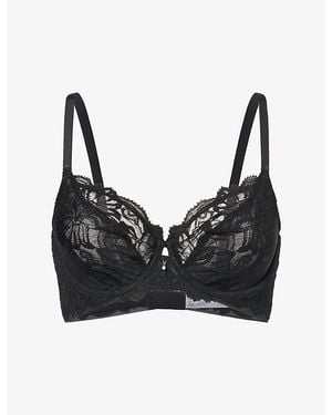 Wacoal Abellia Classic Underwire Stretch-Lace Bra - Black