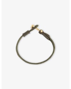 Tom Ford Braided Nylon And-Plated Brass Bracelet - Metallic