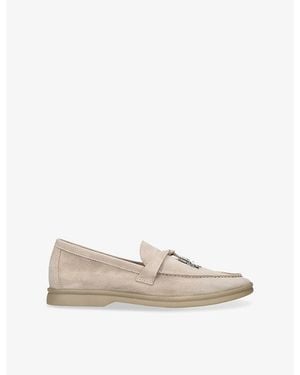 Steve Madden Portland Suede Loafers - Natural
