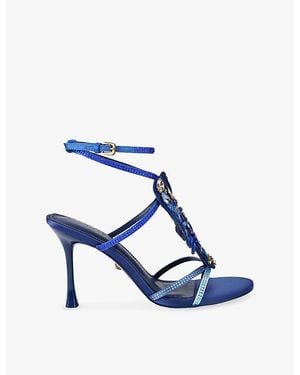 Kurt Geiger Lobster Satin Heeled Sandals - Blue