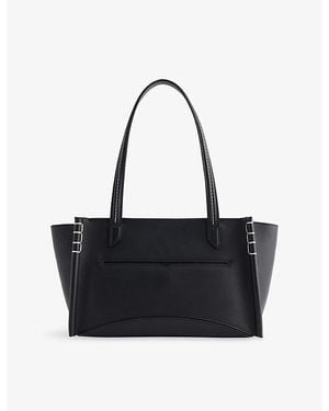 JW Anderson Elongated Loafer Cabas Leather Tote Bag - Black
