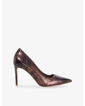 Dune Assured Leather Heeled Courts - Brown