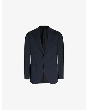BOGGI Regular-Fit Single-Breasted Stretch-Woven Blazer - Blue