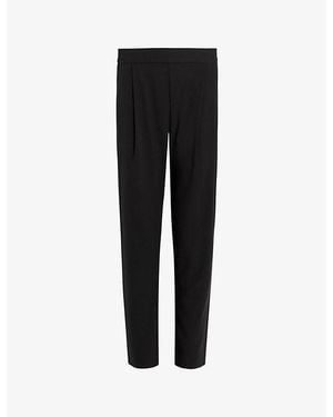 AllSaints Aleida Straight-Leg High-Rise Stretch-Woven Trousers - Black