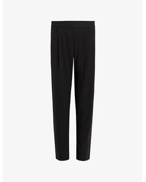 AllSaints Aleida Straight-Leg High-Rise Stretch-Woven Trousers - Black