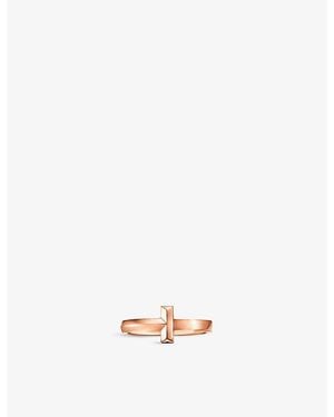 Tiffany & Co. Tiffany T T1 Narrow 18Ct Rose- Ring - White