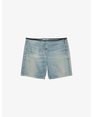 Prada Washed Denim Bermuda Shorts - Blue