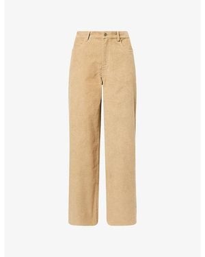 LeKasha Vicence Straight-Leg Cotton Corduroy Pants - Natural
