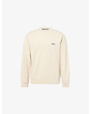 Jacquemus Gros Grain Crewneck Cotton-Jersey Sweatshirt - Natural
