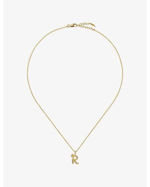 Missoma Curly Molten Mini Initial R 18Ct Vermeil Necklace - Metallic